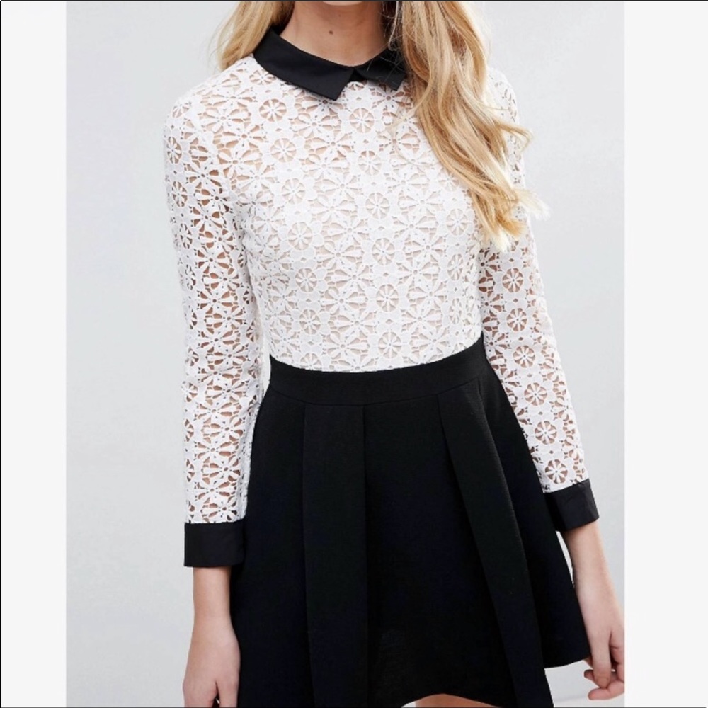 English Factory Peter Pan Lace Dress NWOT